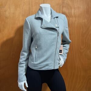 CiSono Classy Women’s Heather Gray Asymmetrical Zip Up Outwear Jacket XL